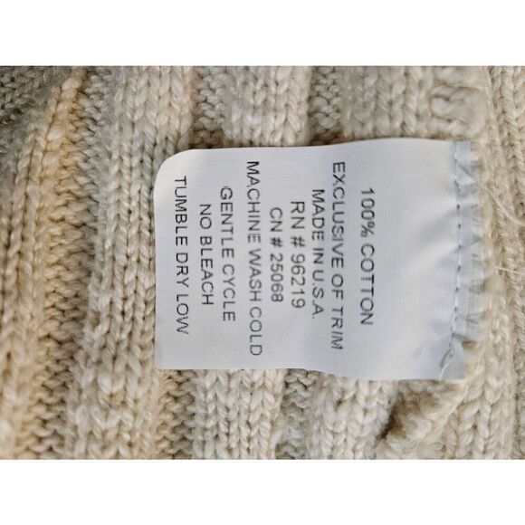 Willow cream colored cotton cardigan. Size L. - Picture 5 of 5